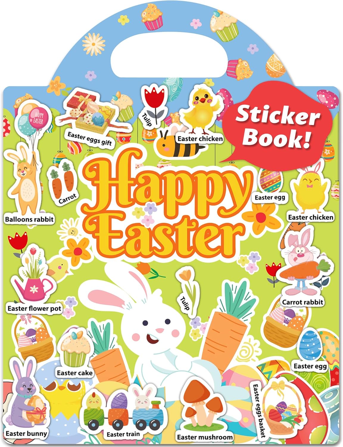 Walenced Reusable Sticker Book for Toddlers, Stickers for Kids, Toddler Sticker Book, Toddler Craft Activities, Toddler Travel Toys Ages 3 and Up Boy Girl Birthday Gifts
