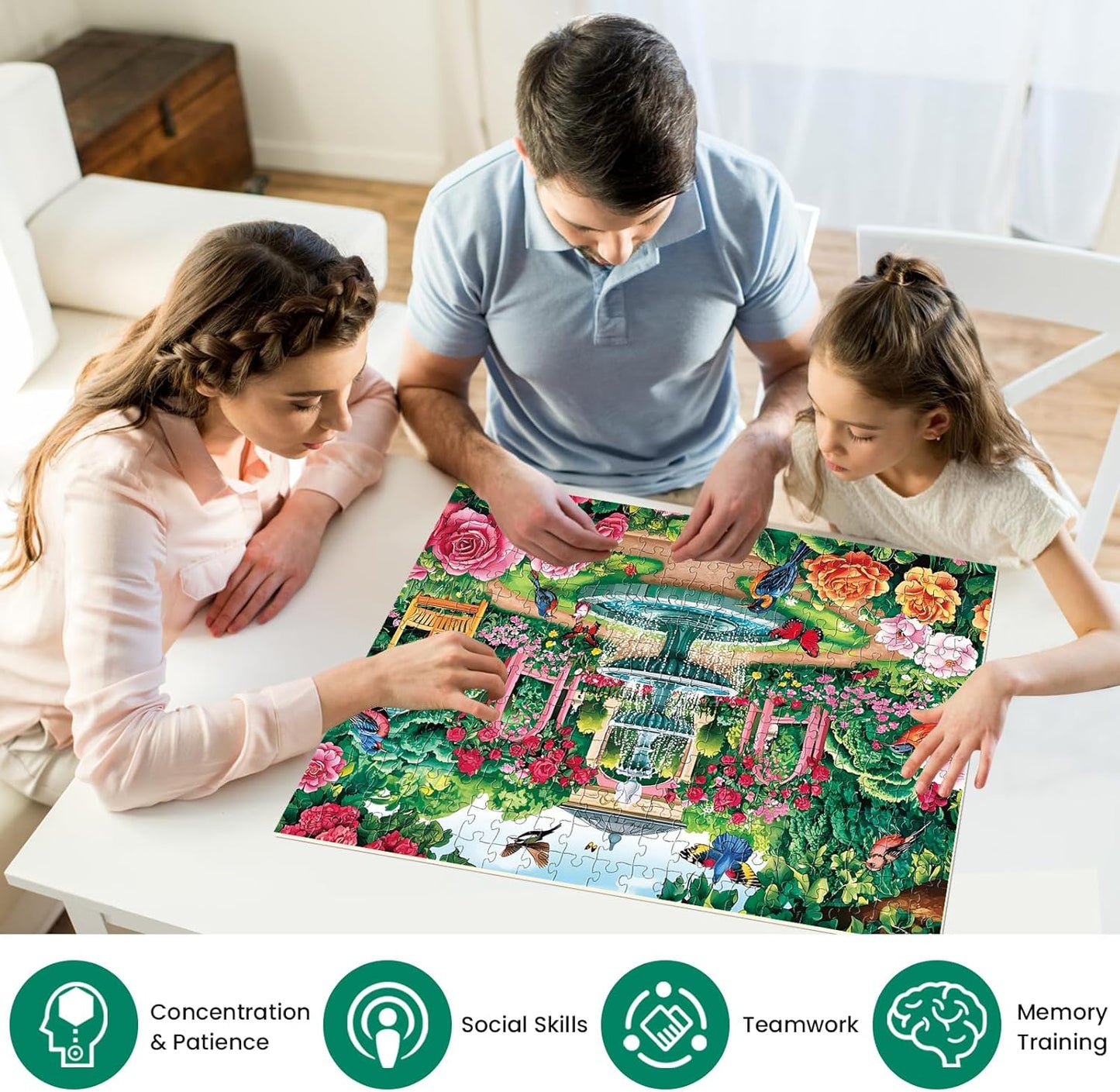 300 Piece Puzzles for Adults,Beautiful Nature Landscape Puzzle for Adults Kids Seniors,Recycled Cardboard Unique House Puzzle 300 Piece,Challenging Family Game Great Gift for Family Friends,20.5x15 in