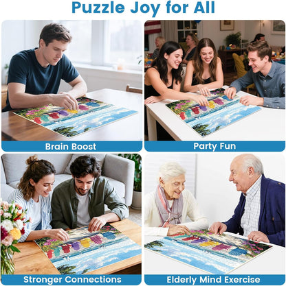 300 Piece Puzzles for Adults,Spring Jigsaw Puzzle for Kids Seniors,Puzzle with Letters on Back,Interlock Perfectly No Dust,Interlock Perfectly No Dust,Challenging Family Activity Game Gifts,20.5*15In