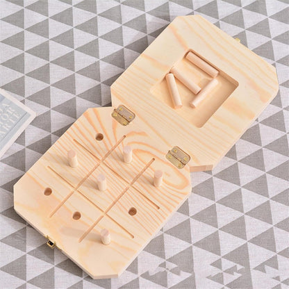 Wooden Pegboard Toy - 9 Hole Reaction Speed Board, 6.69x6.69x1.57 Inches Sensory Wood Game, Portable Cognitive Skill Development Multipurpose Usage Activity Tool | Elderly Adults Women Men Family