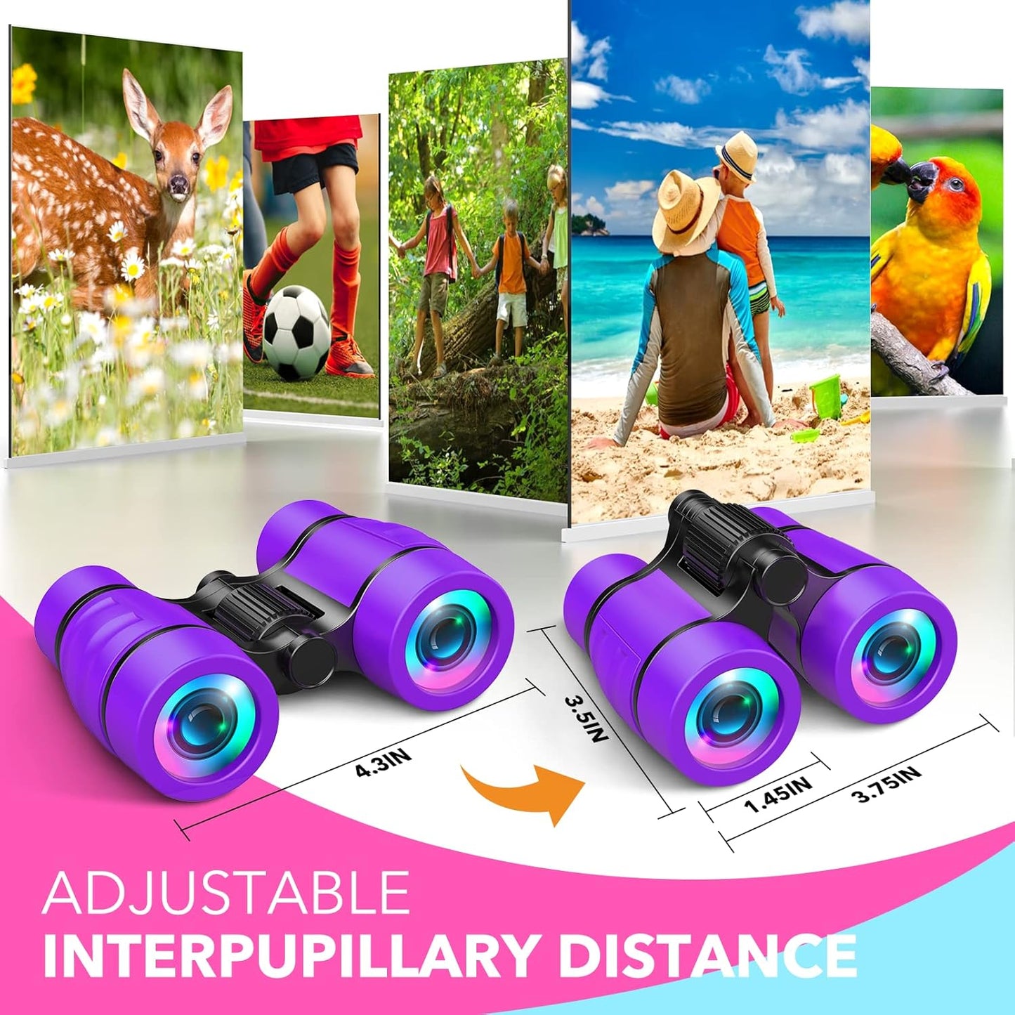 Toys for 3-7 Year Old Boys: LET'S GO! Binoculars for Kids with Bird Watching Manual Easter Birthday Gifts for 4 5 6 7 8 Year Old Boy Girls Outdoor Toy for Kid Ages 5-7 Toddler Camping Telescope