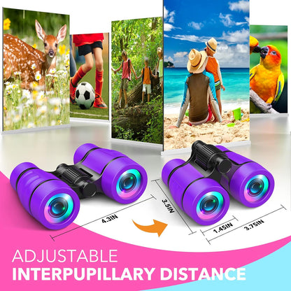 Toys for 3-7 Year Old Boys: LET'S GO! Binoculars for Kids with Bird Watching Manual Easter Birthday Gifts for 4 5 6 7 8 Year Old Boy Girls Outdoor Toy for Kid Ages 5-7 Toddler Camping Telescope