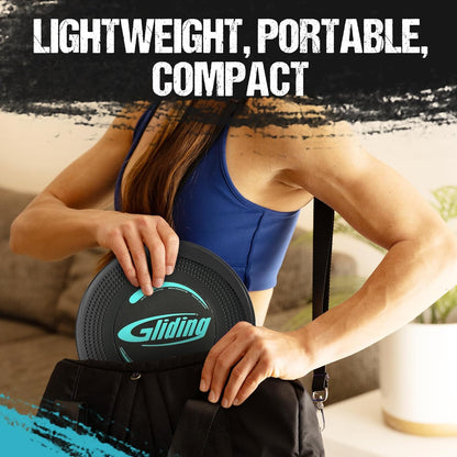 Gliding Discs for Working Out - Exercise Sliders for Carpet & Hardwood Floors 1 Pair, Authentic Workout Sliders Disc for Full Body Resistance Workout, Includes 4 Streaming Video Workouts