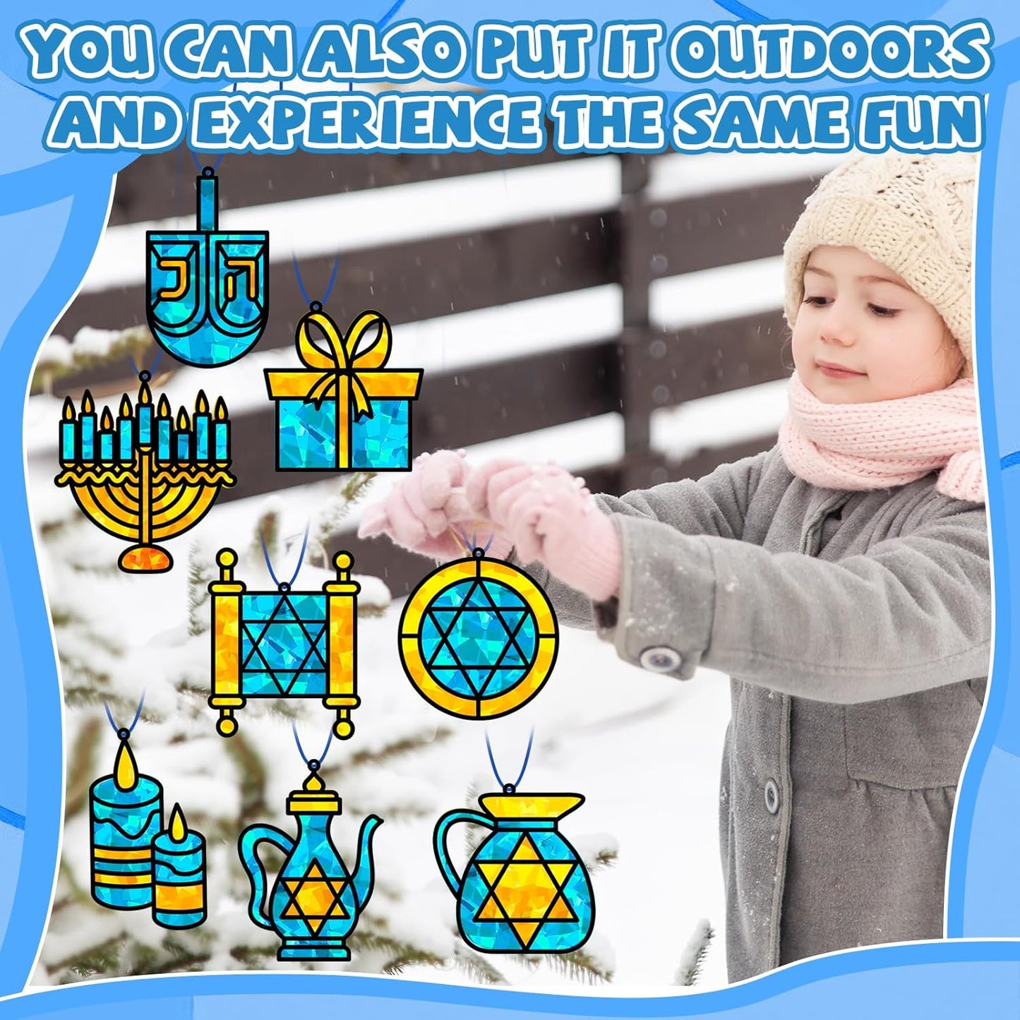 32 Sets Outer Space Suncatchers Craft Kit DIY Window Stained Glass Effect Planet Astronaut Alien Paper Crafts Home School Classroom Decoration Kid Birthday Gift Creative Art Project Activity Game - Colors B
