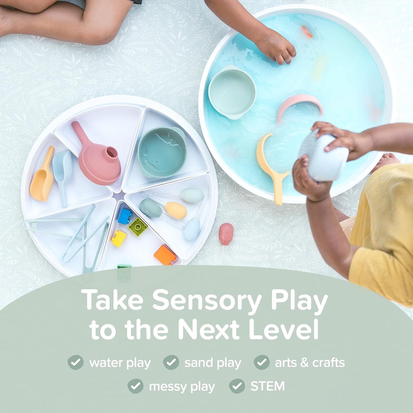 Inspire My Play Starter Bundle - Sensory Bin with Lid and Removable Storage Inserts