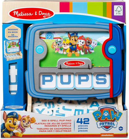 Melissa & Doug PAW Patrol Wooden See & Spell Pup Pad Game - FSC Certified