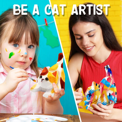 FUNZBO 4.3in Paint Your Own Dinosaur Lamp Kit - Arts and Crafts Supplies Painting for Kids Teens, DIY Night Light Dinosaur Toy for Boy Girl 3 4 5 6 7 8 9 10 11 12 Birthday Gift