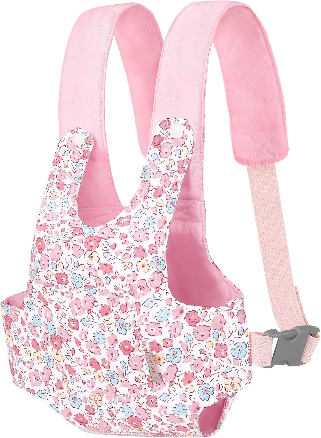 GAGAKU Doll Carrier for Stuffed Animals, Reborn Baby Doll Accessories Toy Carriers for Kids 3+ Toddlers - Pink Wax Flowers