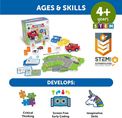 Learning Resources Switcheroo Coding Crew - Toddler Robot Toys, Coding for Kids, Kids Programmable Robot, Beginner Robotics Kit, STEM Programming, STEM Learning Toys
