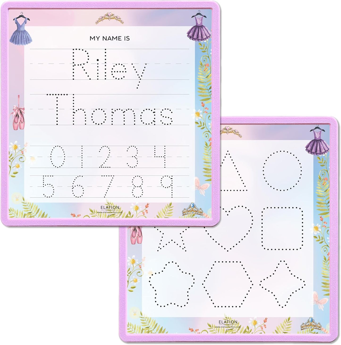 Kid's Name Tracing Board | Dry Erase Letter Tracing | Reusable Writing Practice Board | Personalized | Ballet Theme