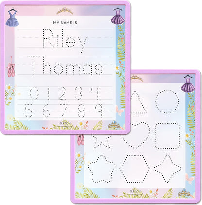 Kid's Name Tracing Board | Dry Erase Letter Tracing | Reusable Writing Practice Board | Personalized | Ballet Theme