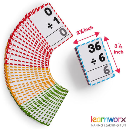 Multiplication Flash Cards, Math Flash Cards, Multiplication Division, Math Facts, Kids Games 2nd 3rd 4th 5th 6th Grade, Times Table | Bulk 352 Flashcards Set Ages 7-11