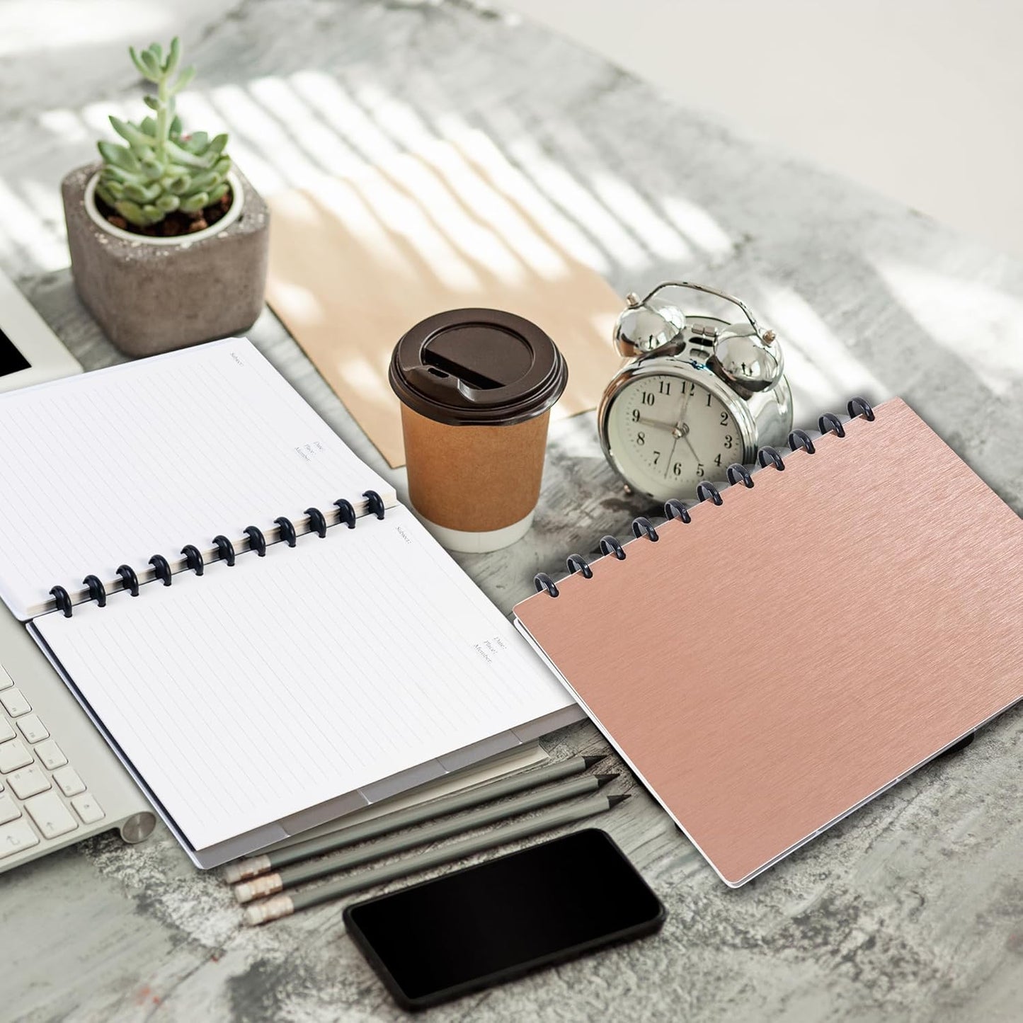 Discbound Notebook Refills for 11 Discs Notebooks 8.6 in x 12 in Letter Size 120 Sheets Multi-Subject Project Lined Pages Customizable Removable Pages(100 GSM) Heavyweight Planing Paper