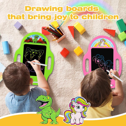 Unicorn 8.5 Inch LCD Writing Tablet for Kids 2-6, Drawing Tablet Doodle Board with Handle, Travel Car Toy for Girls, Educational Sketch Pad Birthday Christmas Gift