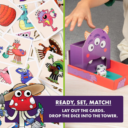 Exploding Kittens Monster Match – Matching Dice Game for Kids Ages 4+– 2-6 Players – Fun Family Game Night-Creative Kids Game