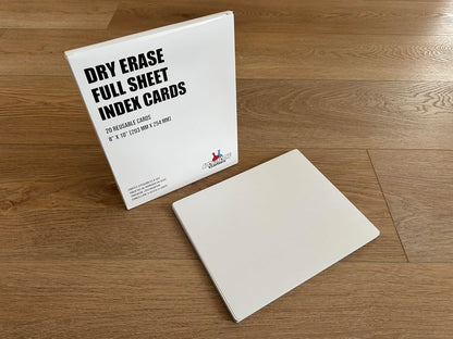 Dry Erase Index Cards – 45pcs Laminated 3x5" Cards Blank w/Box – Reusable Dry Erase Note Cards for School, Work, Housework, To Do Lists – Practical Index Card Sheets – 3 x 5-inch