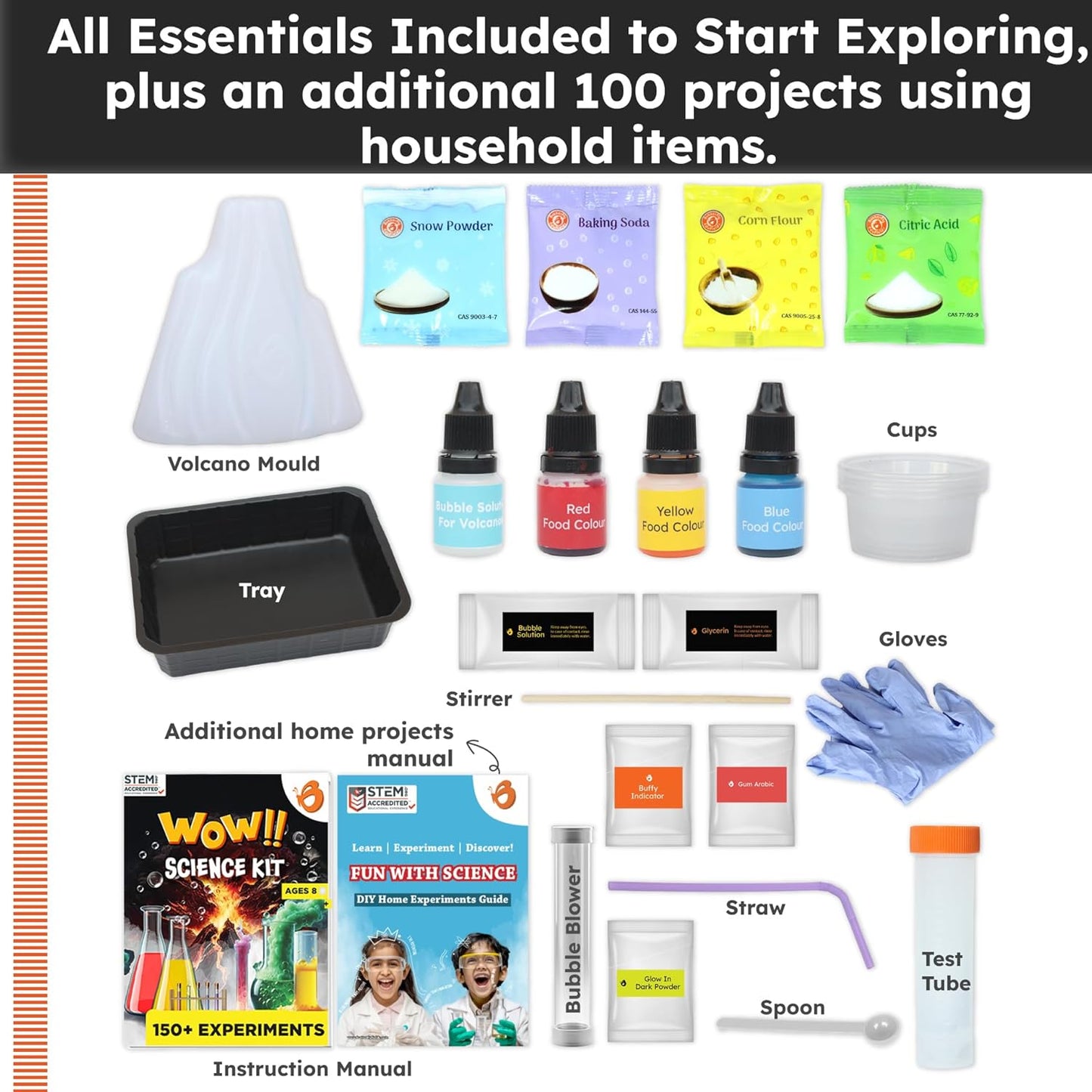 Butterfly EduFields 100+ Girls Science Kit for Kids Ages 4 5 6 7 8 | Girls in STEM & Science Experiments | Educational Gift Ideas for 4 5 6 7 8 Year Old Girl | STEM Projects, Fun Learning