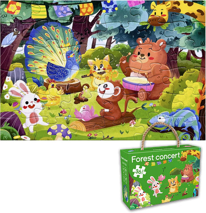 GIVEITALL Jigsaw Puzzles for Kids Ages 3-5 6-8 8-10 Year Old,Dog Planet Floor Puzzle 36 Pieces Enlightening Game Creative Gifts for Boys Girls (Dog)