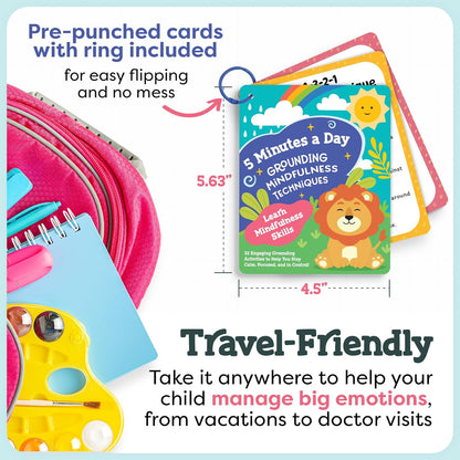 Mindfulness Cards for Kids - Social Emotional Learning Tools, Coping Skills, Self-Regulation Flash Cards, Therapy Resources, Preschool, Special Needs, ADHD, Autism, Counseling Supplies, Learning Game