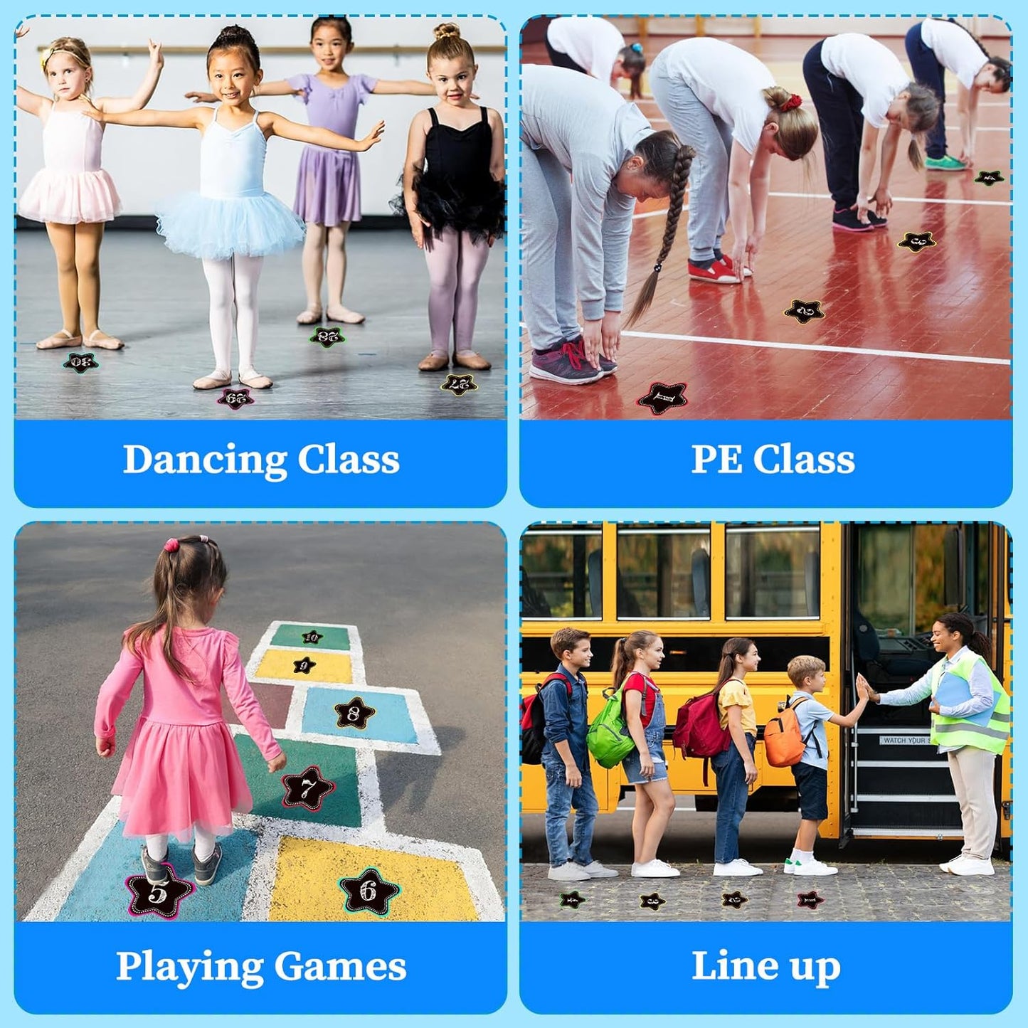 SICOHOME Number Spot Markers Stickers - 36Pcs Line up Spots for Classroom Floor Number Stickers for Classroom Line up Dots Numbers Floor Numbers Back to School Kindergarten Preschool Supplies