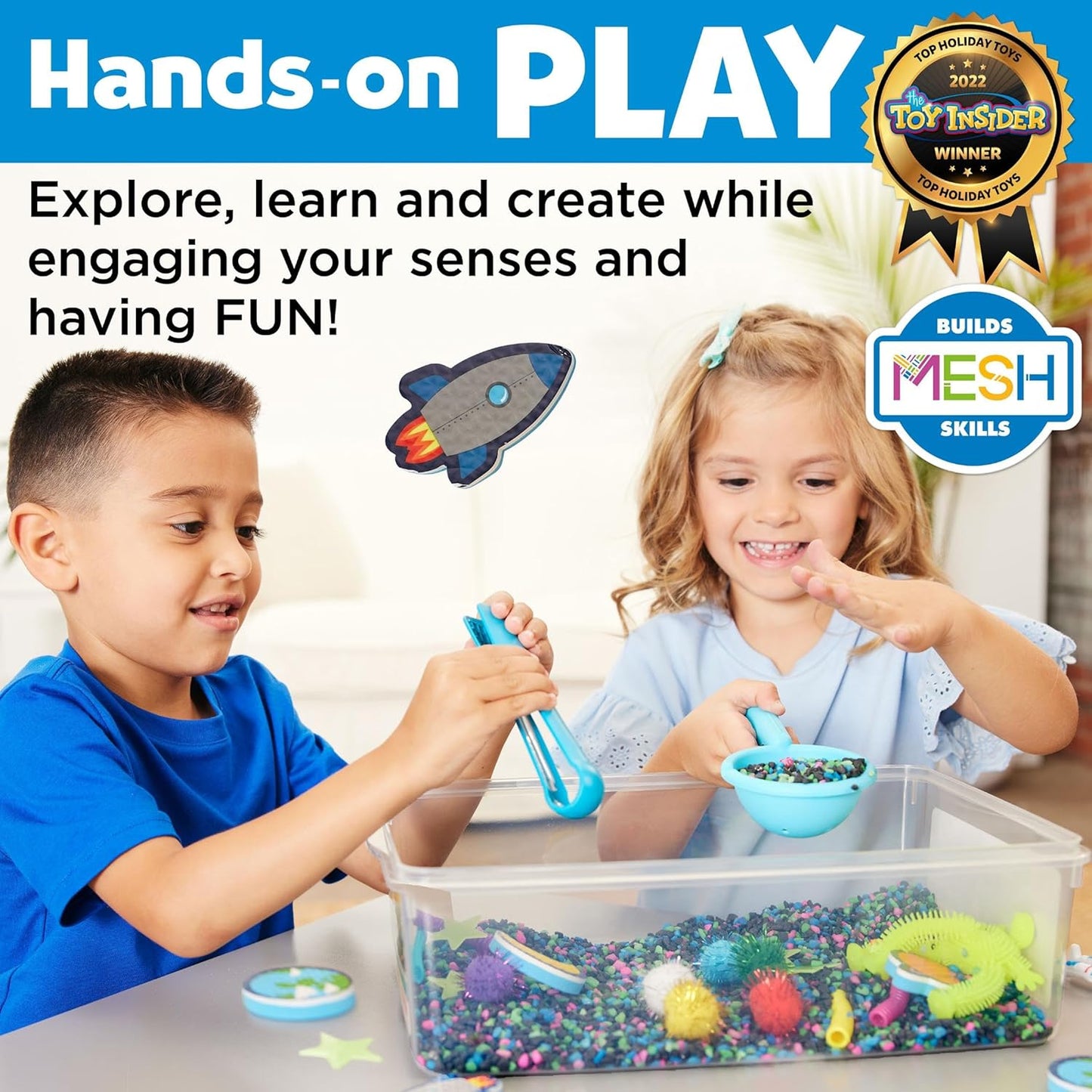 Creativity for Kids Sensory Bin: Dinosaur Dig - Toddler Sensory Toys, Sensory Bin Filler and Toddler Activities for Boys and Girls, Dinosaur Toys for Kids Ages 3-5+
