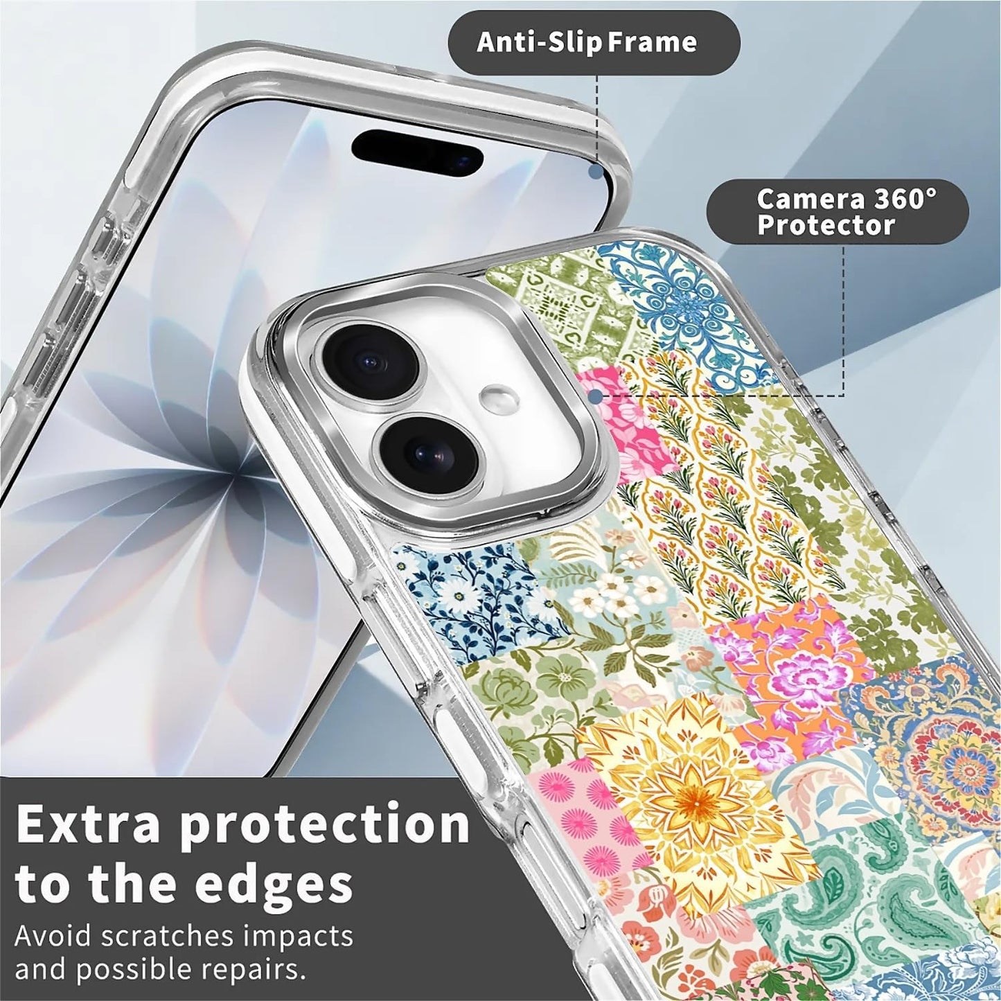 for iPhone 17 Pro Max Case [Compatible with Magsafe],Girls Women Clear Magnetic Case Silicone Shockproof Protective Cover with Pattern Colorful Motivational Letters