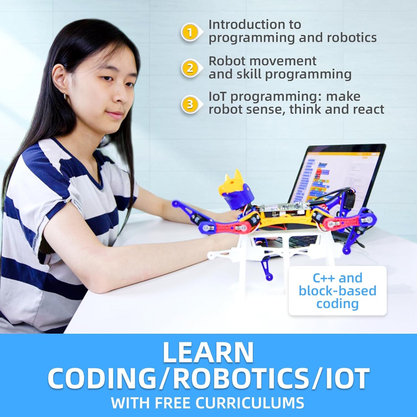 Petoi Programmable Robot Dog Bittle X V2 Lite Servo (Pre-Assembled) | Coding Smart Robot Dog Kit, Voice Controlled, Quadruped Interactive Robot for Kids, Open Source, STEM & Robotics Education