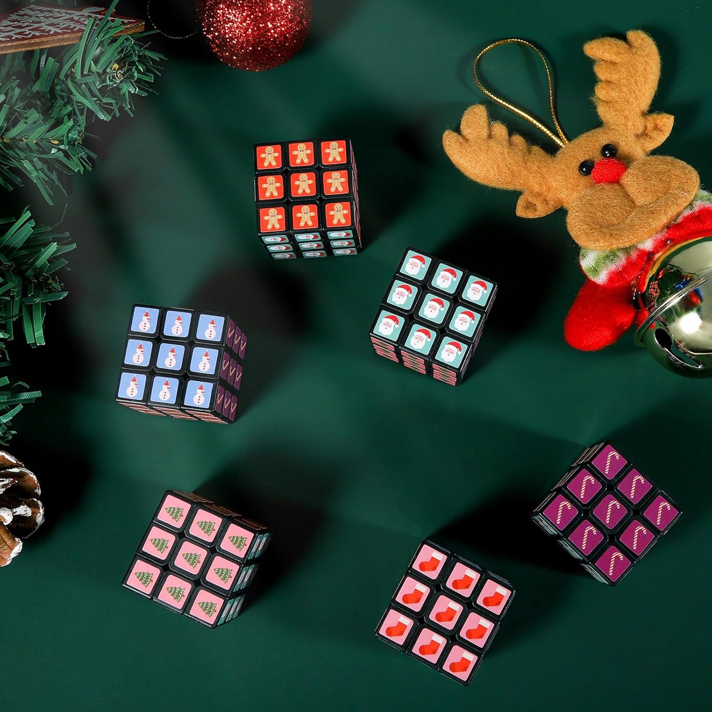 48 Pack Mini Cube Bulk, 1.18 Inch 3x3x3 Small Puzzle Cubes Set, Birthday Party Favors, Classroom Rewards Prizes, Stocking Stuffers, Easter Basket Fillers for Kids