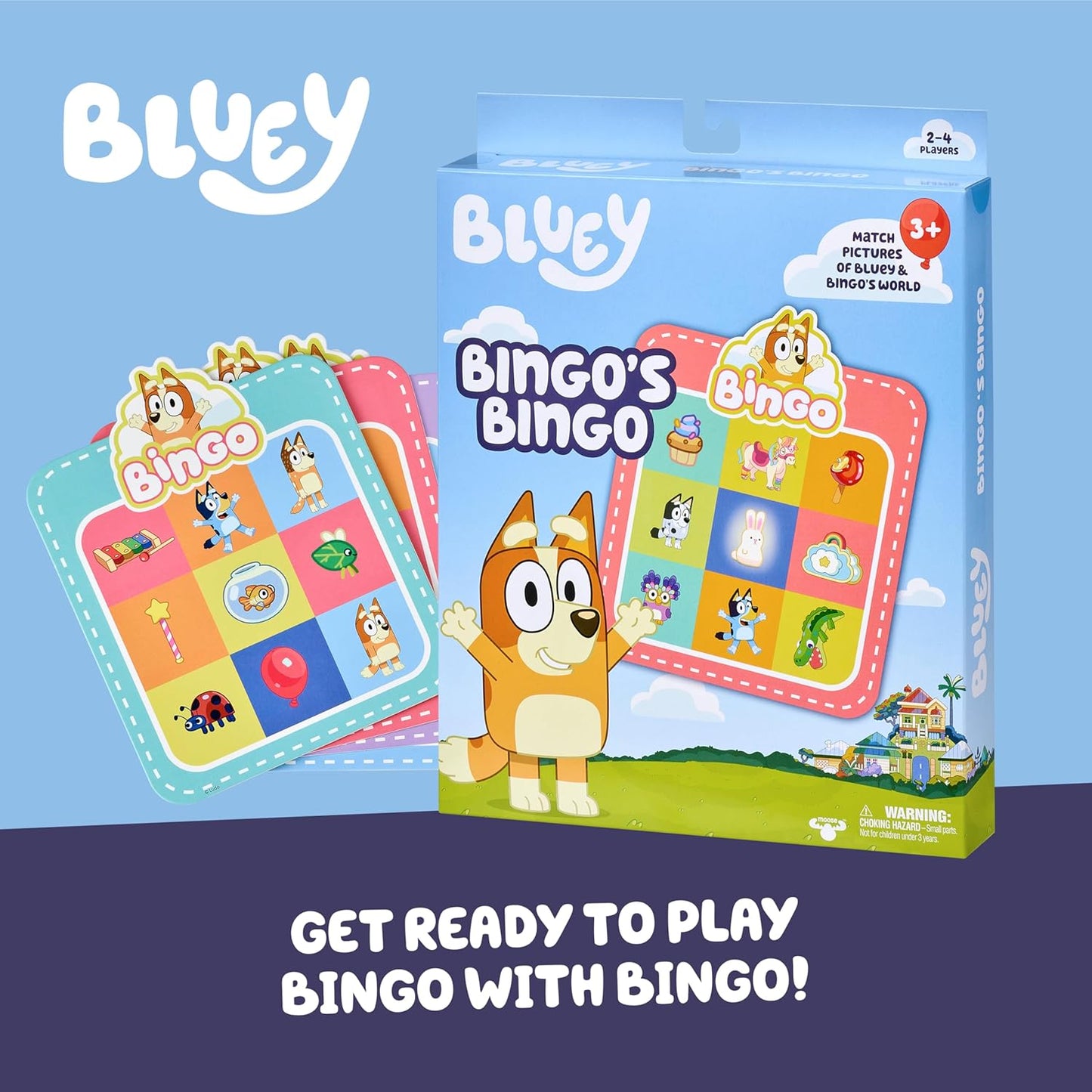 Bluey 5-in-1 Card Game Set, Jumbo-Sized 53-Deck Toddler Game, Multi-Color Interactive Play Card Games for Kids of Ages 3+