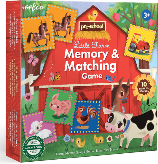 eeBoo: Memory and Matching Game- Little Trucks and a Bus- 24 Pairs, Develops Recognition, Concentration & Memory Skills, Age 3+