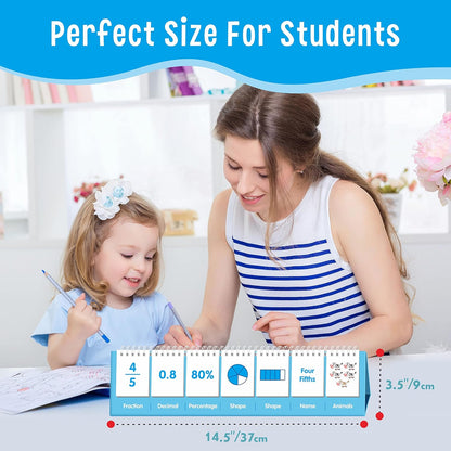 CVC Word Flip Chart - Double Sided 40 Short Vowel Word Flashcards, Freestanding, Educational Learning Tool for School Supplies