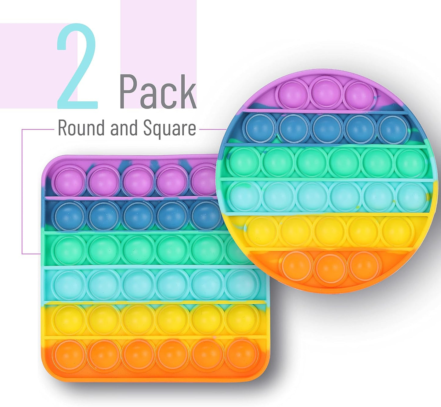 Mr. Pen- Pop Fidget Sensory Toys, Happy Bear Shape, Sensory Stress Relief Squeeze Toys for Kids & Adults, Silicone Bubble Popping Game for Anxiety, Fun