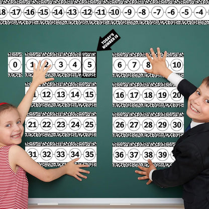 Number Line for Classroom Wall (-20 to +120) Boho Heart Shape Number Bulletin Board for Students Math Learning Boho Bulletin Border Decor Numbers Boarder Strips for Home School