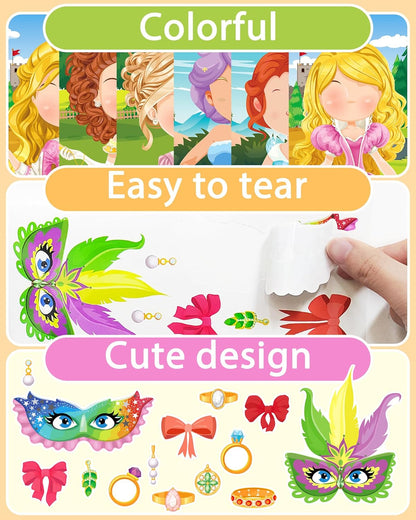 24 Pcs Make Your Own Dinosaur Sticker Sheets, Dinosaur Party Favors Face Stickers for Kids Boys Toddlers Crafts Activities Gift Bags Birthday Party Valentines Day Gifts for Kids Classroom