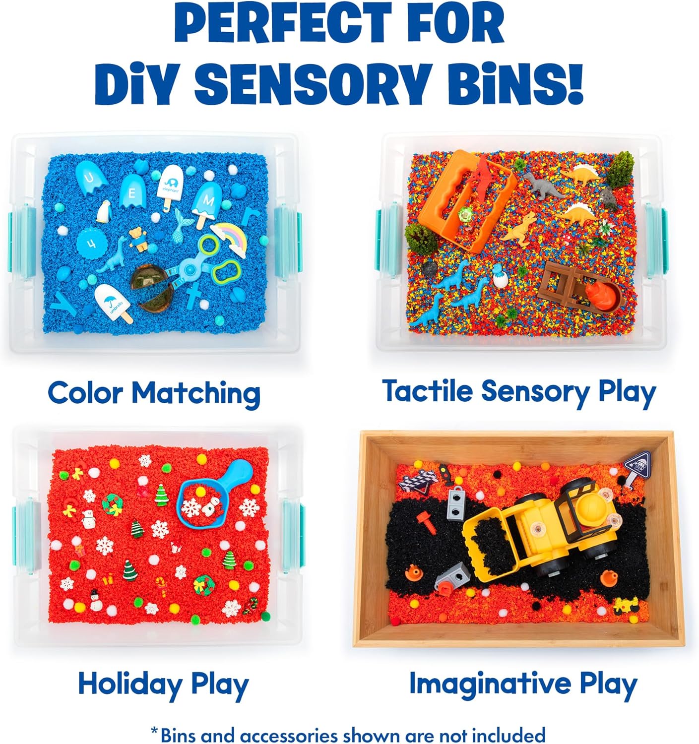 Educational Insights Pluffle(R) Sand 2-Pack - Sensory Bin Foam Set, No Mess Alternative to Sand Toys & Slime for Toddlers at Home or in the Classroom, Fun Sensory Table Filler, Gift for Kids Ages 3+