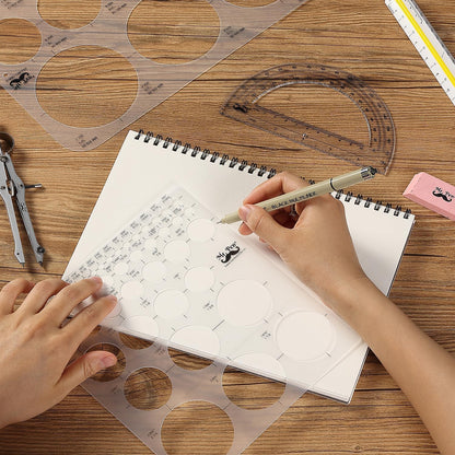 Mr. Pen Circle Templates - Large & Small Sizes, Circle Stencil & Ruler for Drafting & Drawing