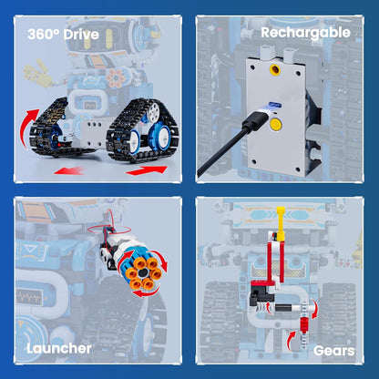 5 in 1 STEM Robotics Kit for Kids 8-12, APP & Remote Control Robot Building Kit, Science Project Kit & STEM Toys for Ages 8-13, Gifts for 8 Year Old Boys Girls