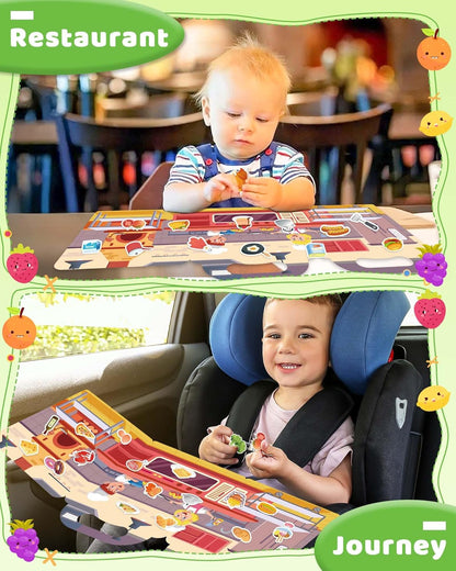 Benresive Reusable Sticker Books for Toddlers, Fun Travel Stickers for Kids, Toddler Sticker Book, Crafts Activities for Toddlers, 3 and Up Birthady Gifts - Vehicle