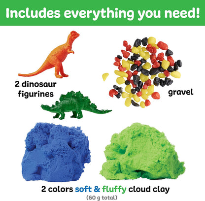 Creativity for Kids Sensory Minis Construction Kit | Cloud Clay Sensory Toy with Excavator for Kids | Spring Crafts that are Mess-Free, Screen-Free Travel Toy (Ages 3+)