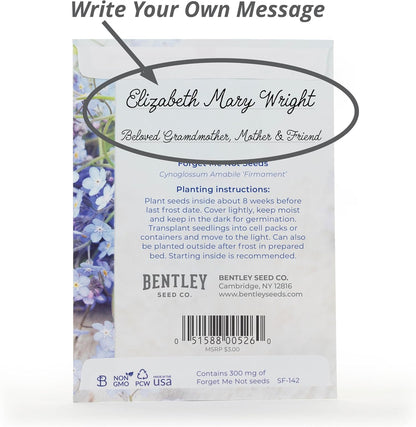 Grateful Memories Dove with Bird and Butterfly Mix Seed Favor Packets - Gardening Gifts - Wild Flower Seeds for Planting - Garden or Indoor Plant Flowers - Growing Plants in Memory
