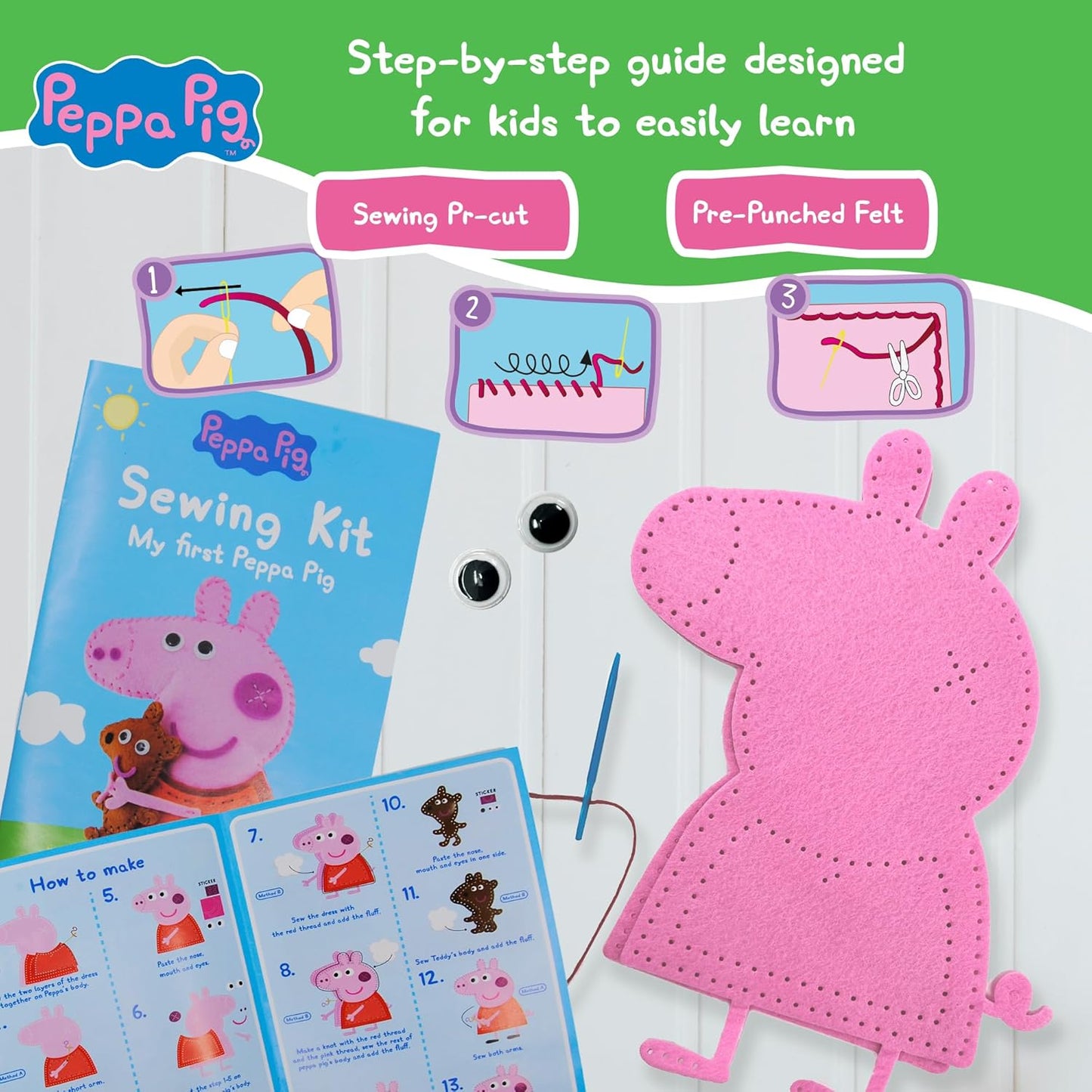 Peppa Pig Toddler Busy Board – Montessori toys for 1 2 3 4 Year Old, Educational Activity Sensory Board for Preschool Learning Fine Motor Skills, Gift Toys for Boys Girls, Airplane Car Travel Toy