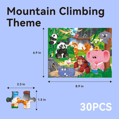 Dotimo 4-Pack Dinosaur Puzzles for Kids Ages 3-5, Progressive Learning Puzzles with Storage Box – 24/30/35/48 Piece Educational Games for Toddlers, Family Activities & Gifts