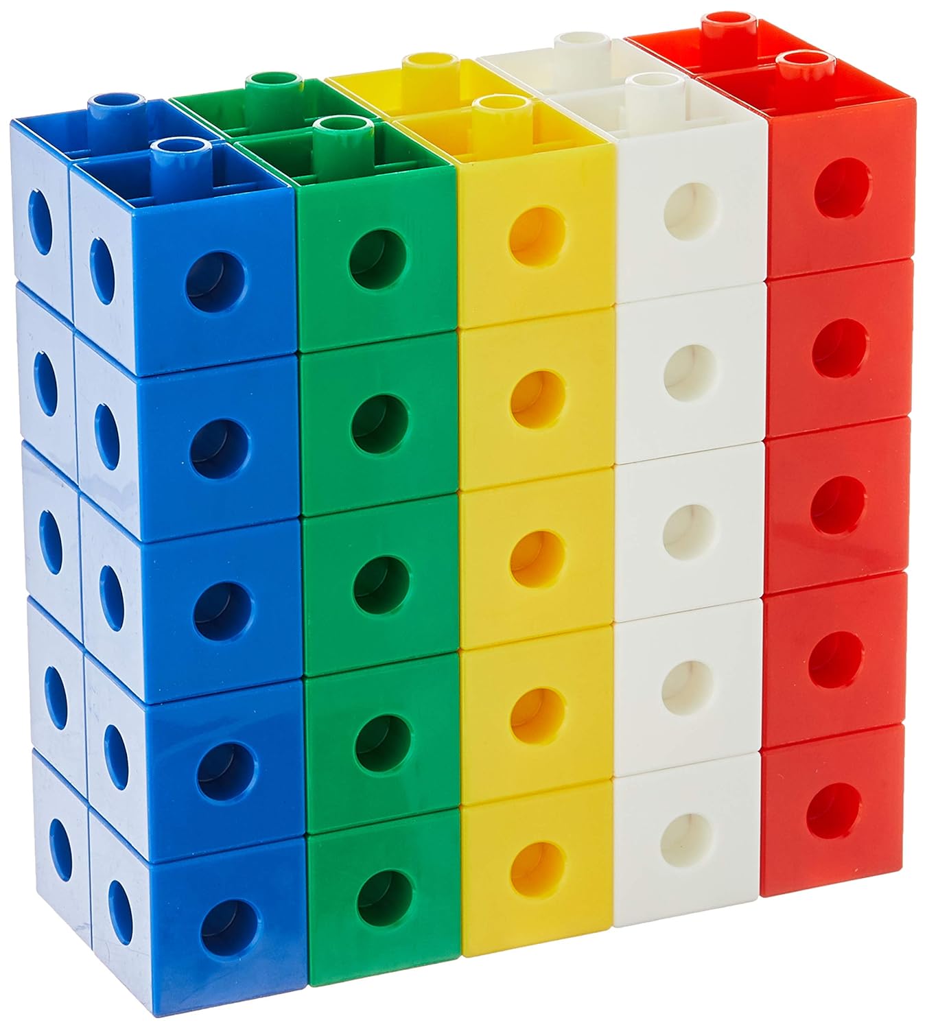 Didax Educational Resources 1-inch 1" Measurement Linking Cubes, 50 pcs, Multi (211060)
