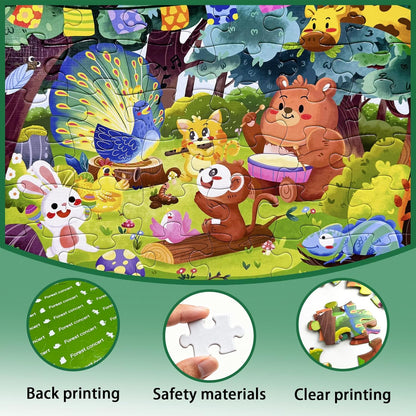 GIVEITALL Jigsaw Puzzles for Kids Ages 3-5 6-8 8-10 Year Old,Dog Planet Floor Puzzle 36 Pieces Enlightening Game Creative Gifts for Boys Girls (Dog)