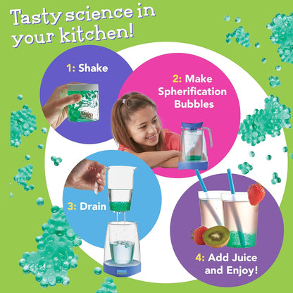 MindWare Kitchen Science Academy Bubble Barista Kit - Innovative Drink-Making Kit That Combines Fizzy Magic with Kitchen Science - Chemistry Set for Ages 8 and Up