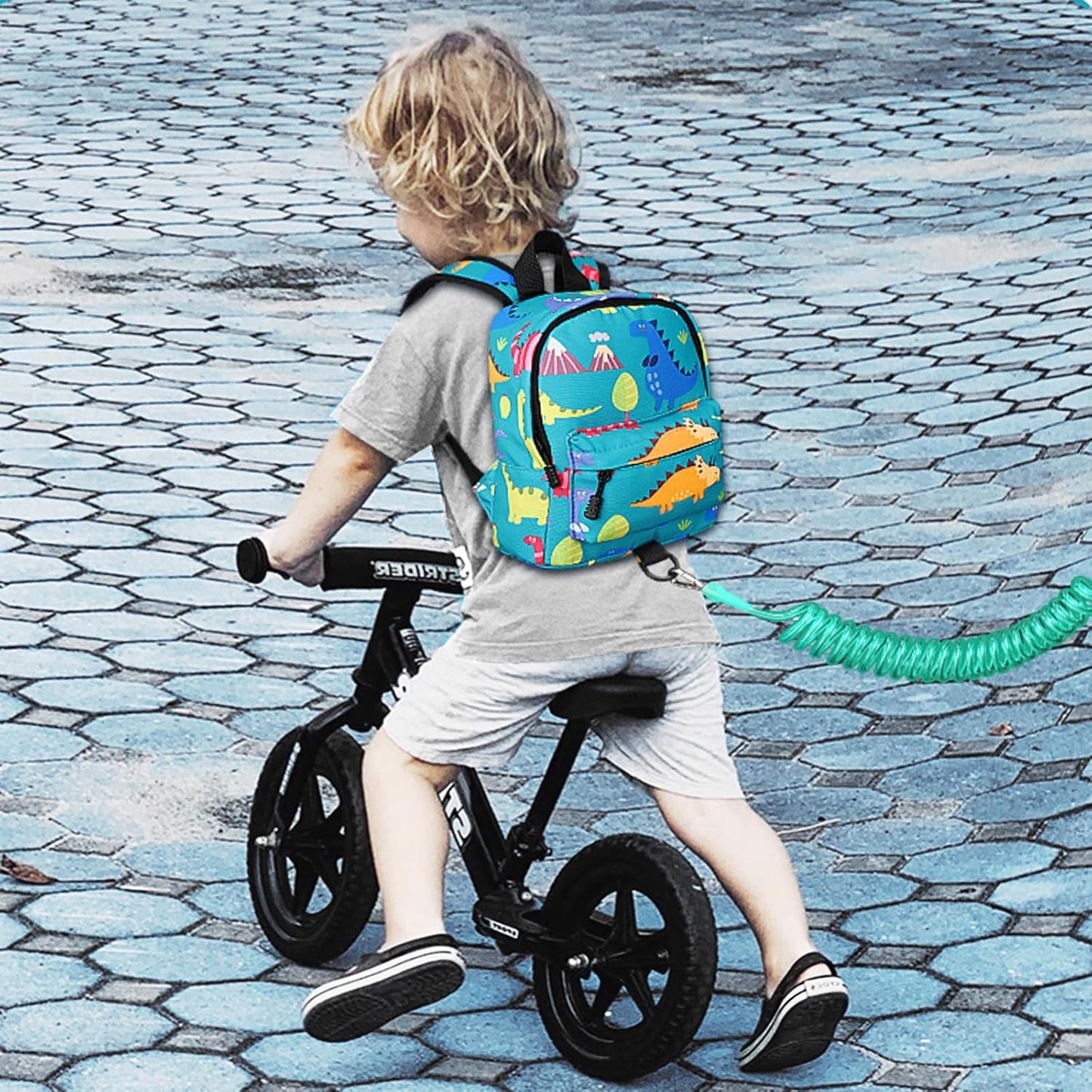 Accmor Toddler Backpack Leash with Anti Lost Wrist Link, Cute Mini Child Walking Harnesses Keep Kids Close Back Pack Rope Tether Rein for Baby Boys (Pink/Unicorn)