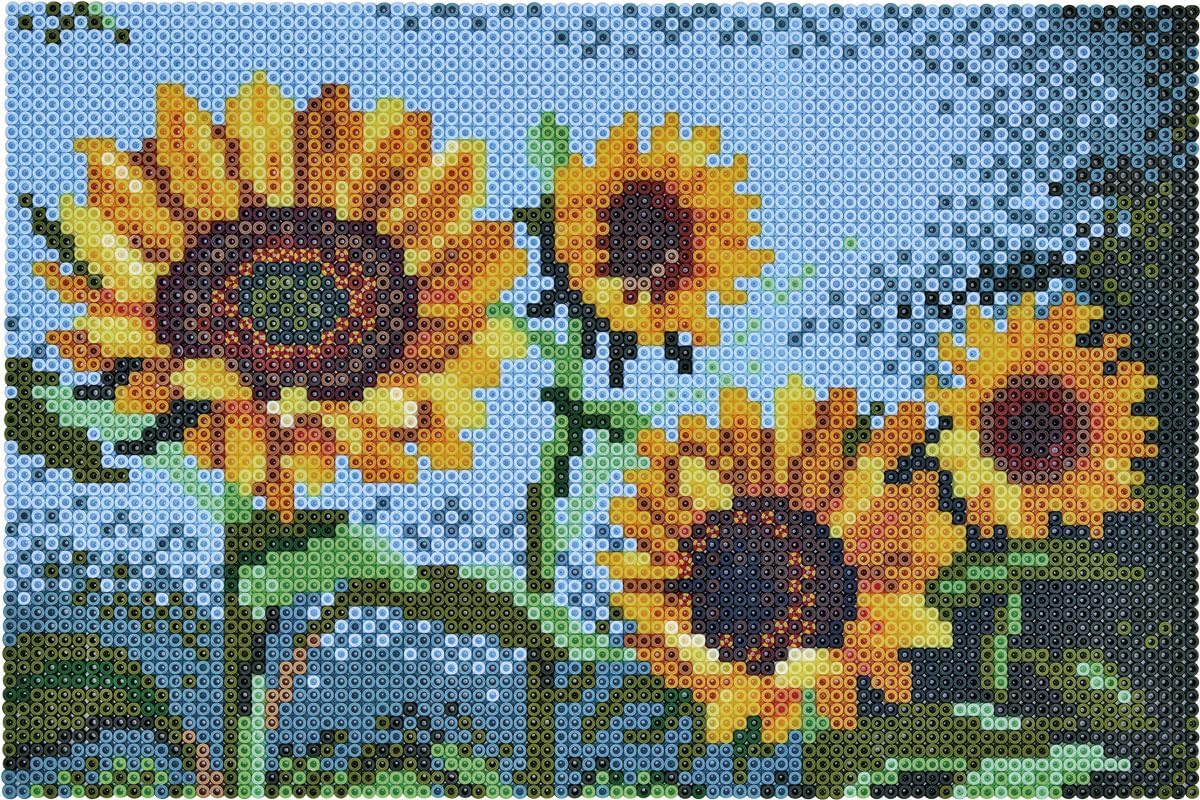 Hama Perlen 3046 Iron-On Beads Advent Calendar, Bead Art Gift Pack with Approx. 5,000 Midi Beads, 5 Small Peg Plates to Clip Together, Motif Template, Ironing Paper, for Children from 5 Years