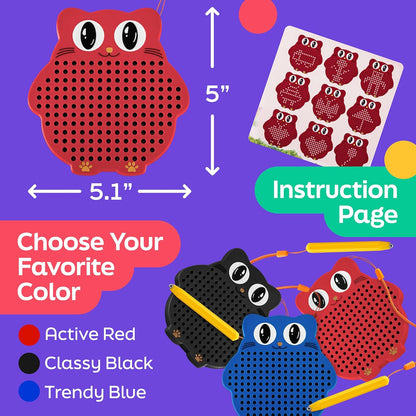 AYNAT FUN Magnetic Drawing Board for Kids & Toddlers with Beads and Magnet Stylus Pen - Magnetic Travel Toy for Airplane & Car Ride Activities for Kids