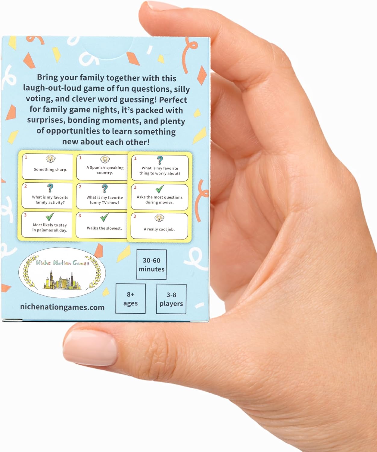 Family Bonding Game Filled with Conversation Starters - Fun Family Games for Kids & Adults - Family Activities - Family Games for Game Night - Guessing Games - Ages 8+, 3-8 Players, 30 Mins
