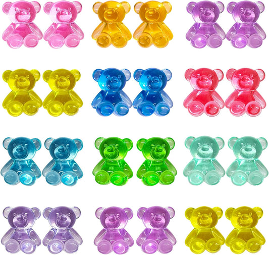 HAPTIME 240 Pcs Valentines Bears, Mini Resin Animals, Cute Trinkets, Counting Bears,Small Figures for Kids, Tiny Toys, Miniature Figurines, Resin Animals to Hide, Teddy Bears Bulk